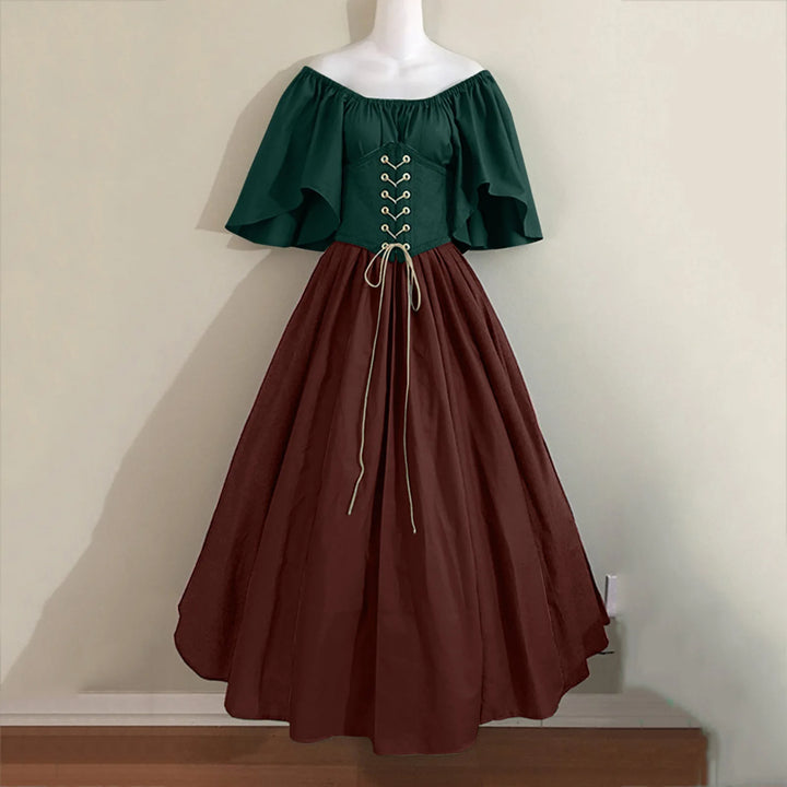 Chemise Corset Dress Renaissance Costume Fairy Elf Costume Halloween Women Medieval Gown Robe Puff Sleeves Elven For Adult 5XL