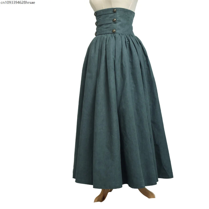 Women Renaissance Skirt Steampunk Vintage Lolita Gothic Victorian Empire High Waist Walking Skirts