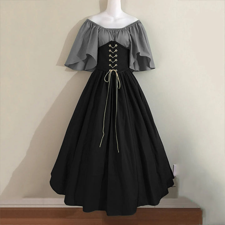 Chemise Corset Dress Renaissance Costume Fairy Elf Costume Halloween Women Medieval Gown Robe Puff Sleeves Elven For Adult 5XL
