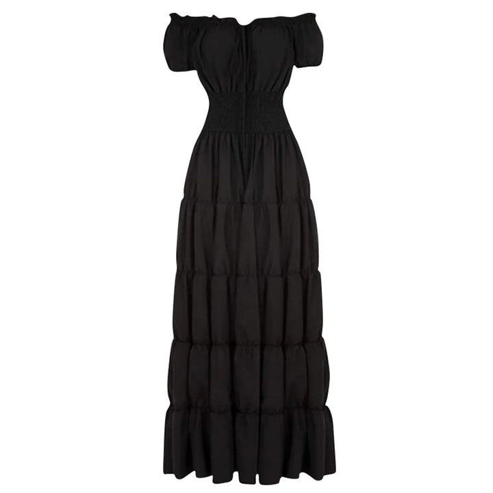 Halloween Woman Medieval Princess Flare Sleeve Dress Polyester Oversized Skinny Female Retro Palace Renaissance Gothic Ball Gown