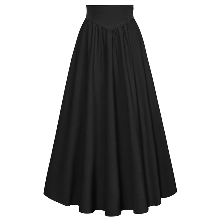 SD Women Renaissance Maxi Skirt Elastic High Waist Swing Skirt With Pockets