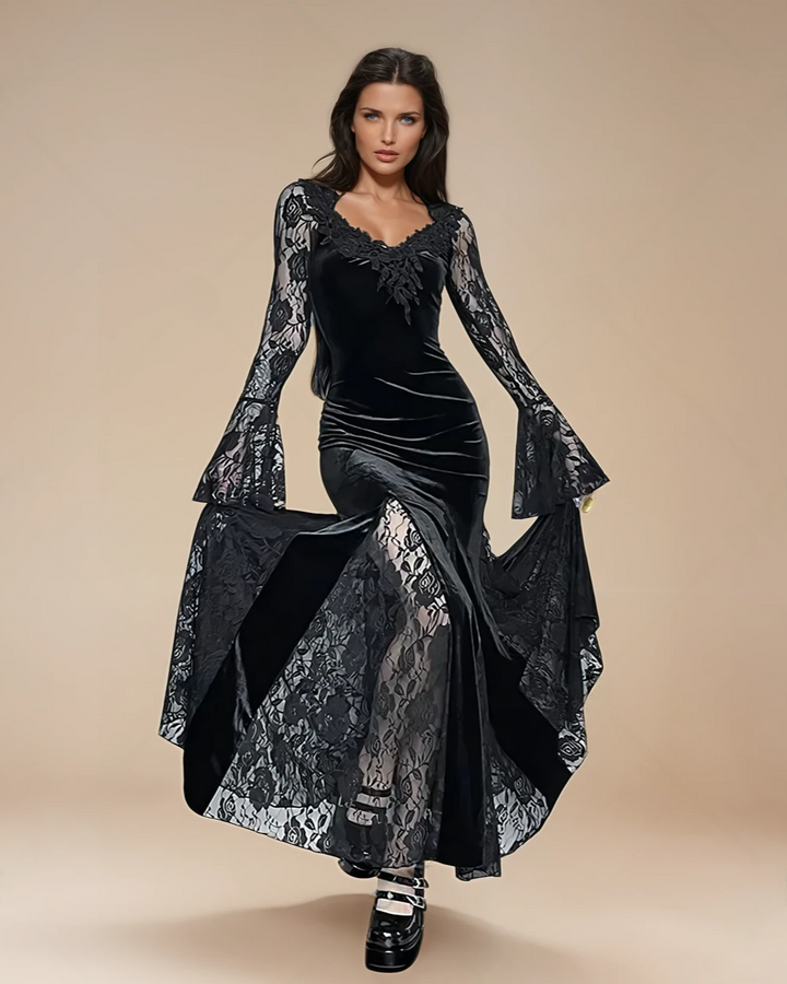 Lace and Velvet Requiem Dress