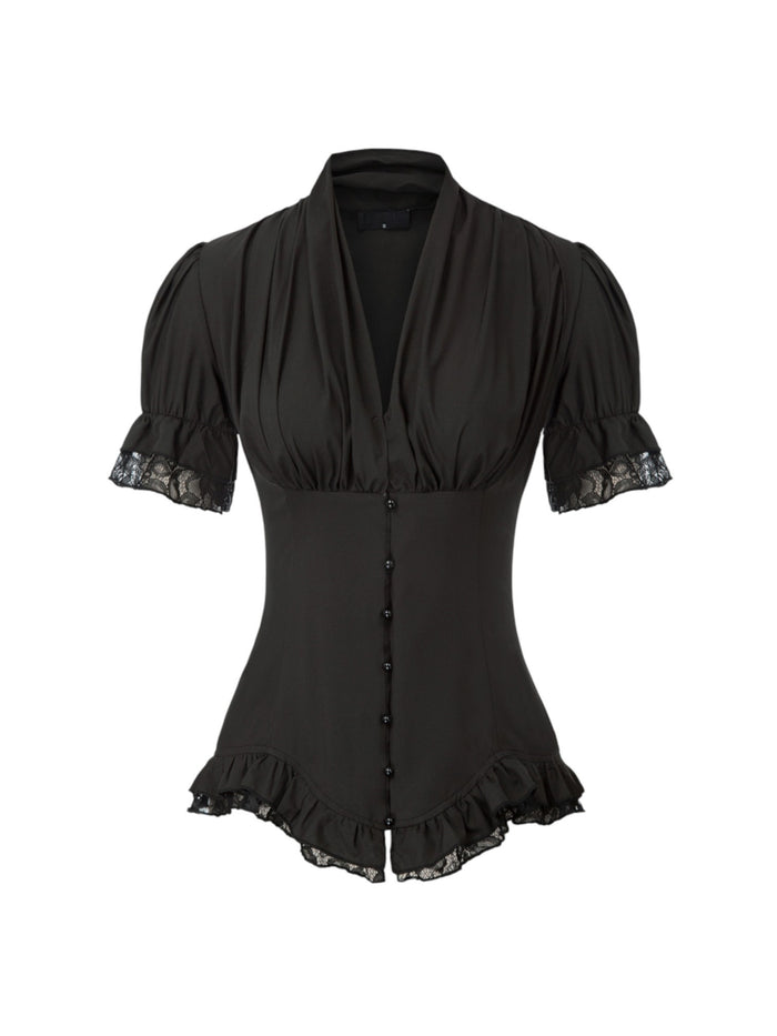 Victorian Gothic Lace Blouse