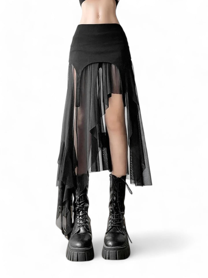 Ragged Edge Mini Skirt