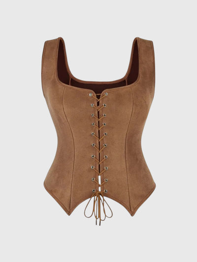 Brown Overbust Corset Top