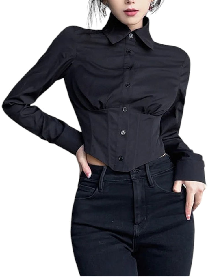 Gothic Button-Down Crop