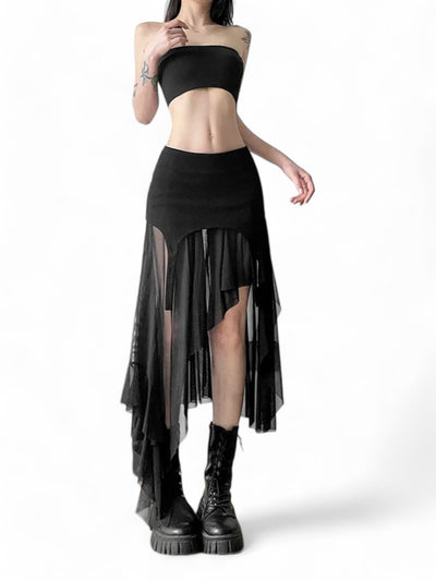 Ragged Edge Mini Skirt