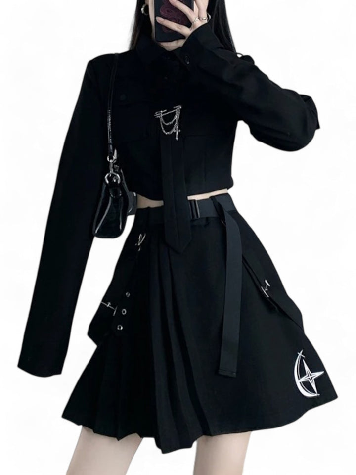 Midnight Study Blouse & Skirt