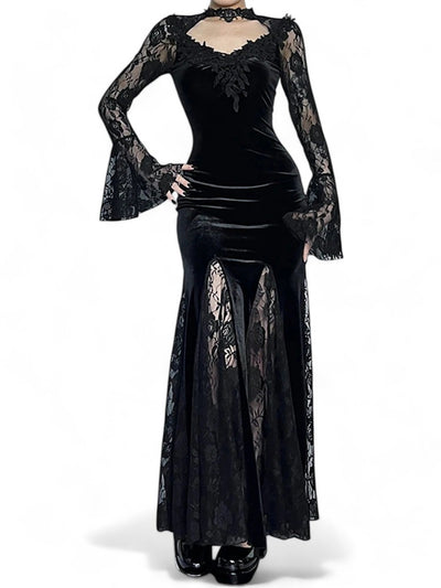 Lace and Velvet Requiem Dress