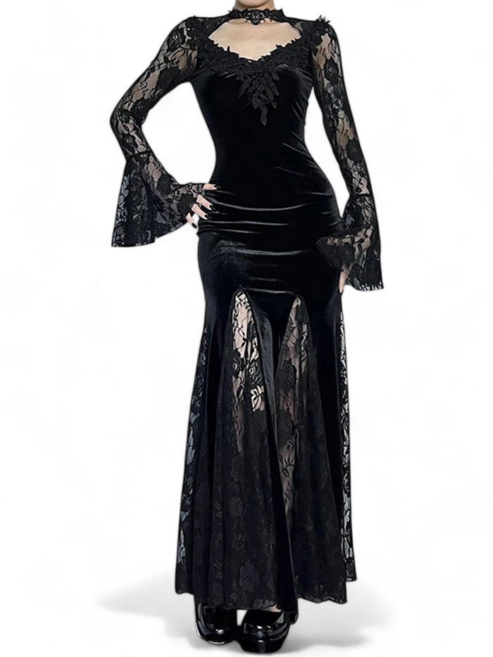 Lace and Velvet Requiem Dress