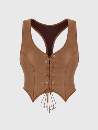 Brown Overbust Corset Top