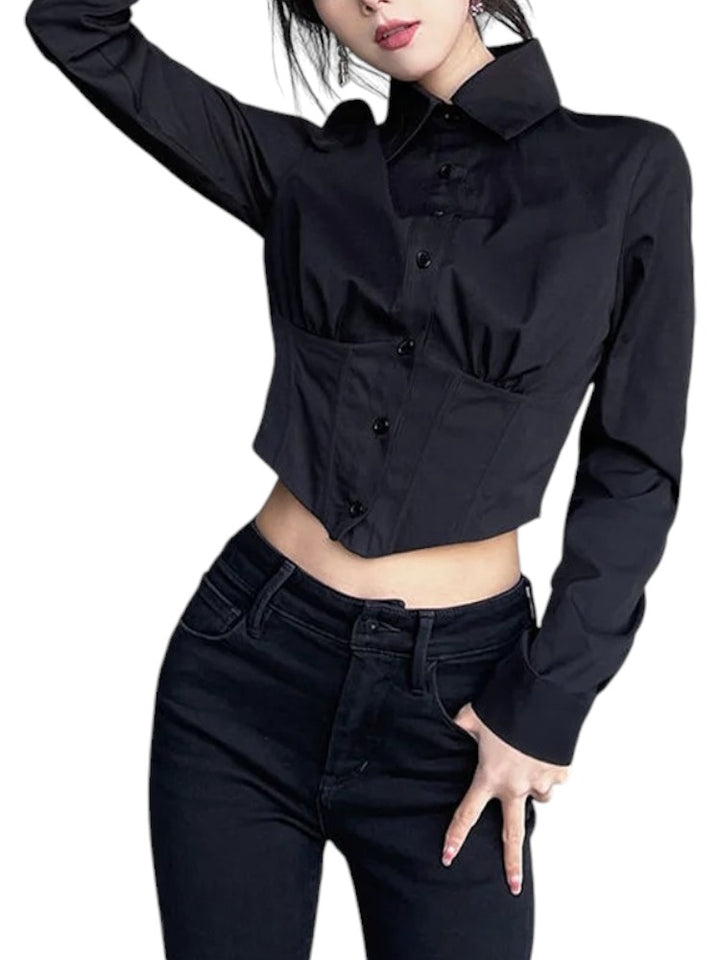 Gothic Button-Down Crop