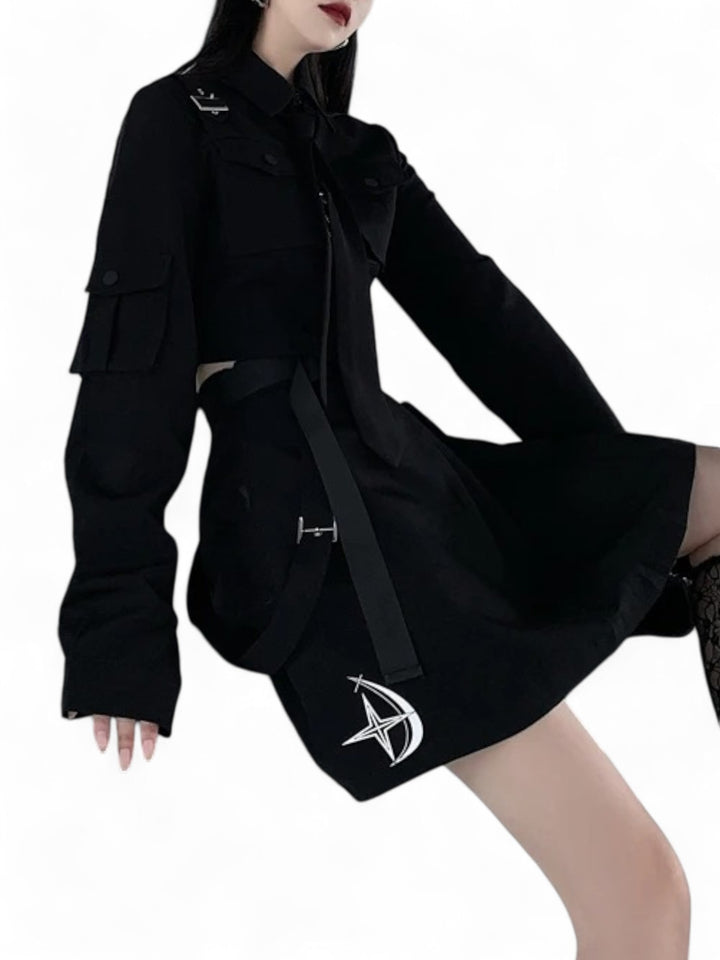 Midnight Study Blouse & Skirt