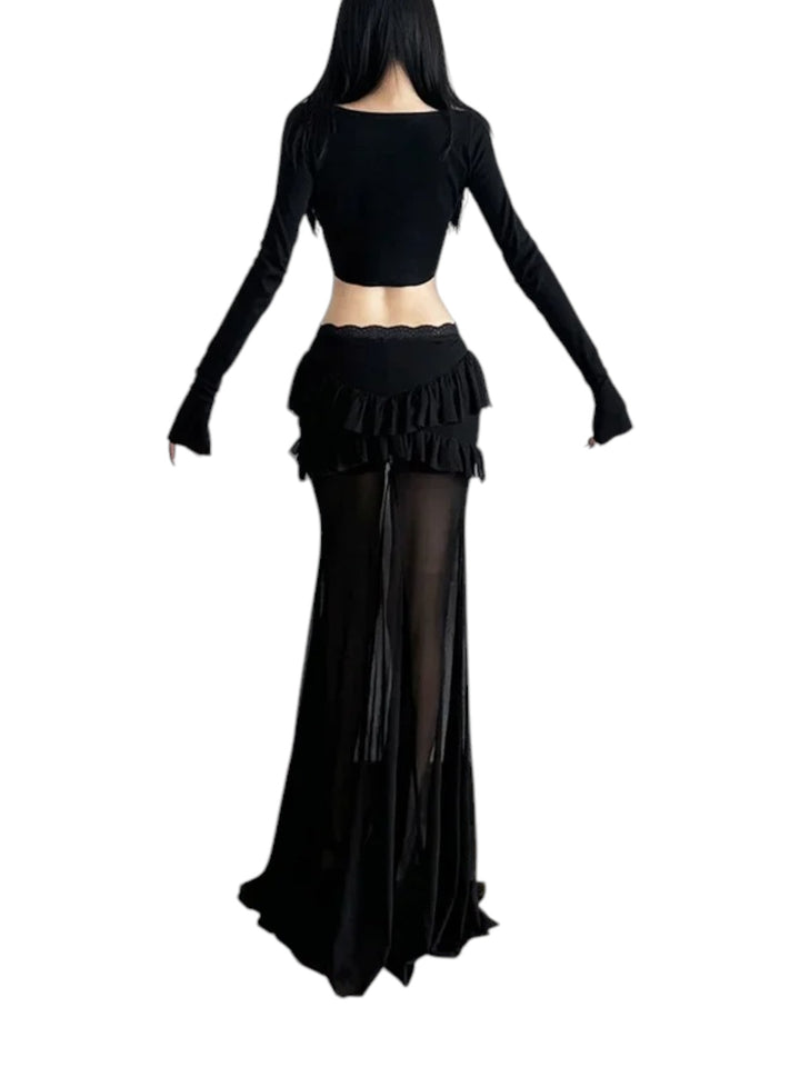 Gothic Layered Tulle Skirt