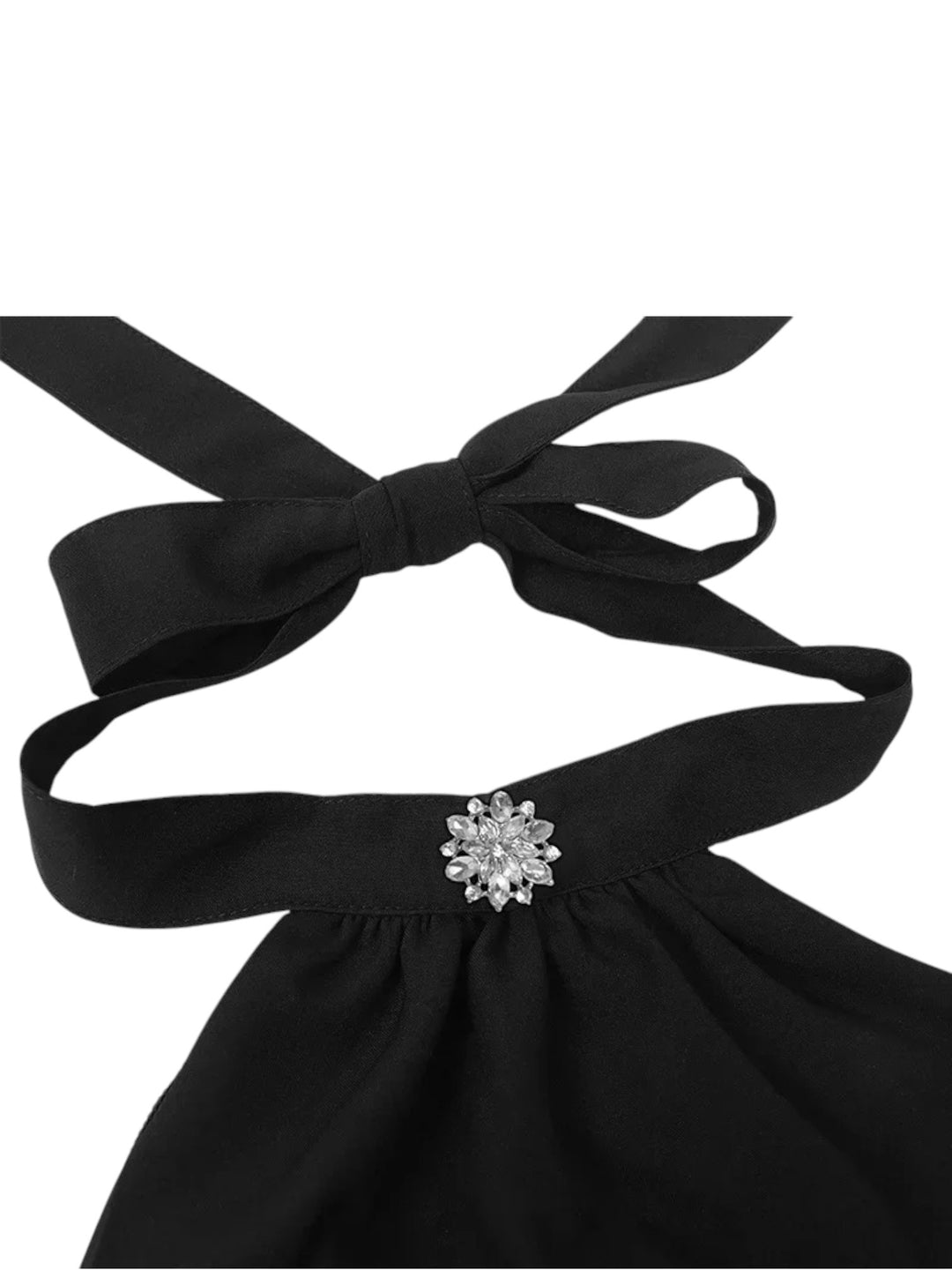 High-Necked Lace Ruffle Blouse