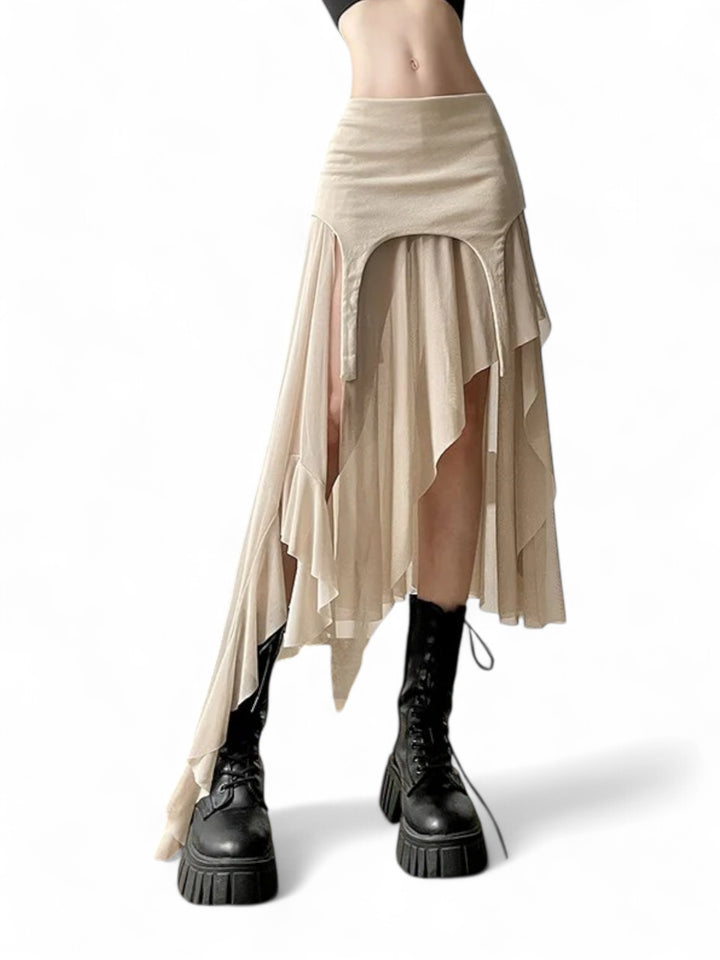 Ragged Edge Mini Skirt