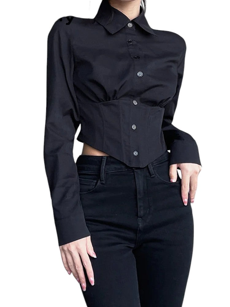 Gothic Button-Down Crop