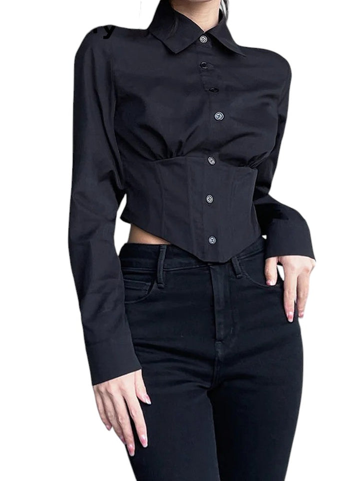 Gothic Button-Down Crop