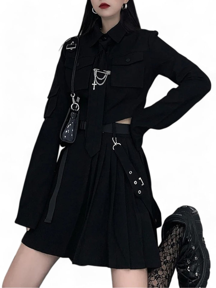 Midnight Study Blouse & Skirt