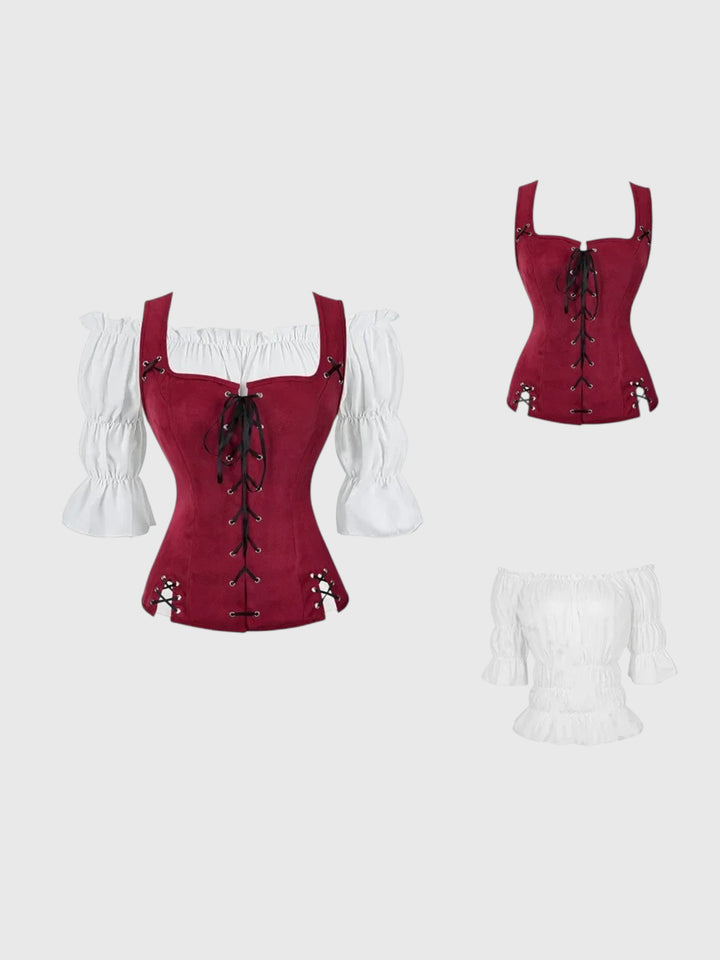 Ravenna Corset-Lace Bardot Blouse