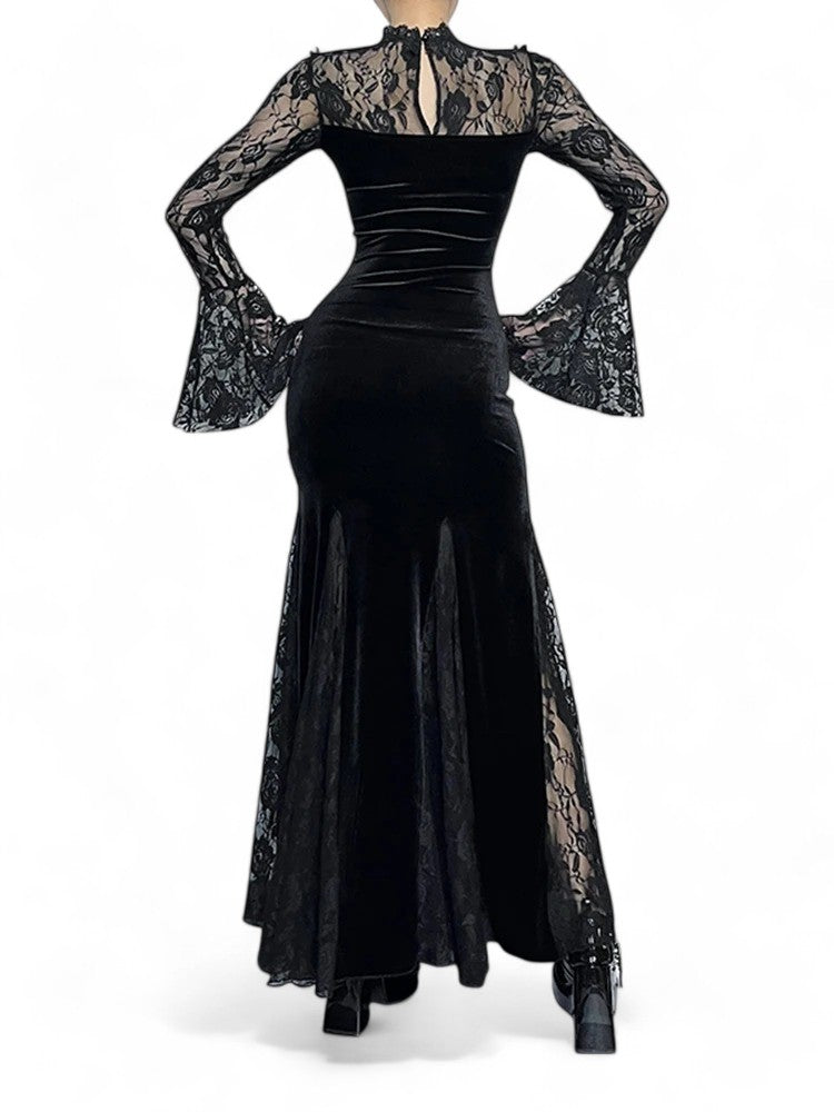 Lace and Velvet Requiem Dress