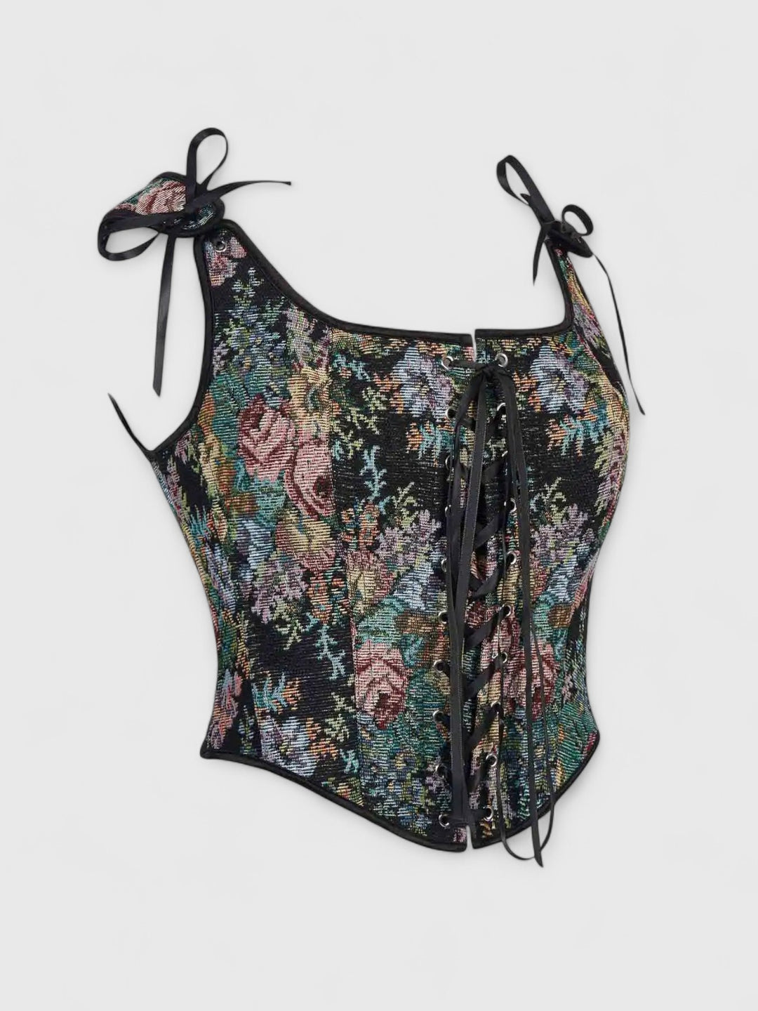 Vintage Floral Overbust Corset