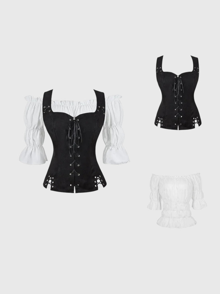 Ravenna Corset-Lace Bardot Blouse