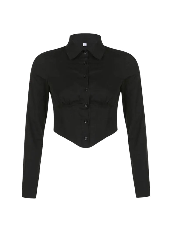 Gothic Button-Down Crop