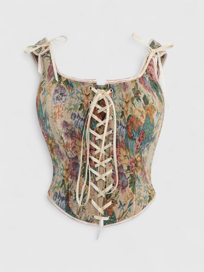 Vintage Floral Overbust Corset